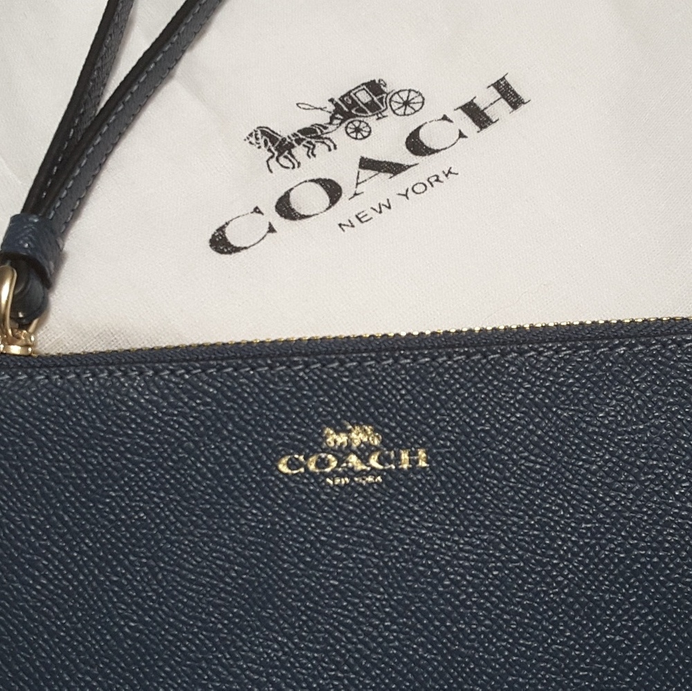 Coach Corner Zip Wristlet
